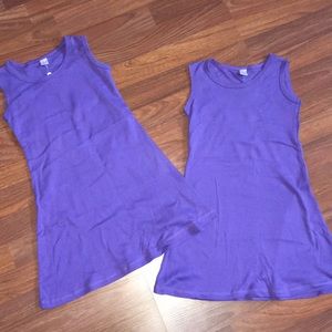 Size 6, 7 purple youth girls cotton dress